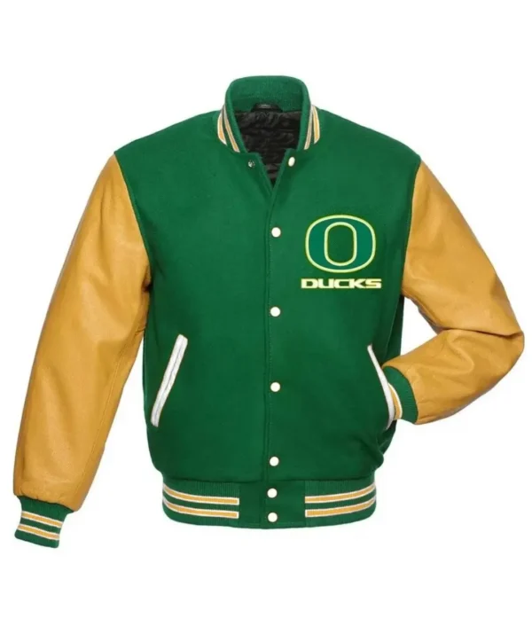 Oregon Ducks Green and Yellow Varsity Jacket