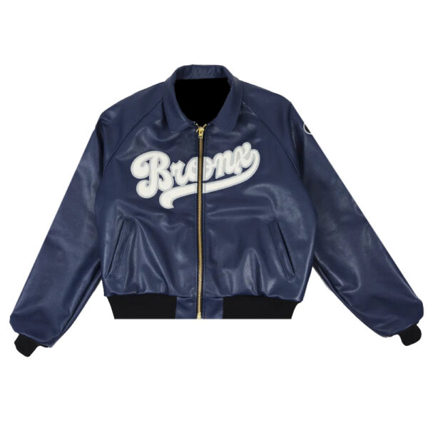 Navy Blue Bronx Vanson Leather Jacket