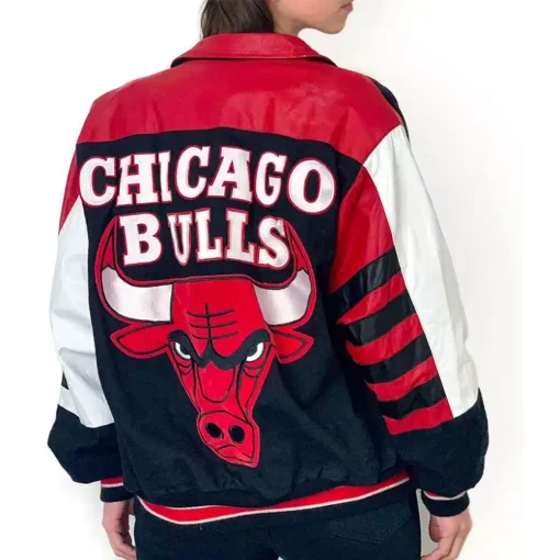 Chicago Bulls 90’s Red And Black Varsity Jacket