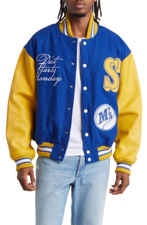 Diet Starts Monday Mariners Varsity Jacket