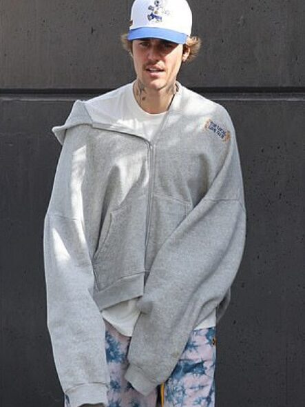 Justin Bieber Baggy Grey Hoodie