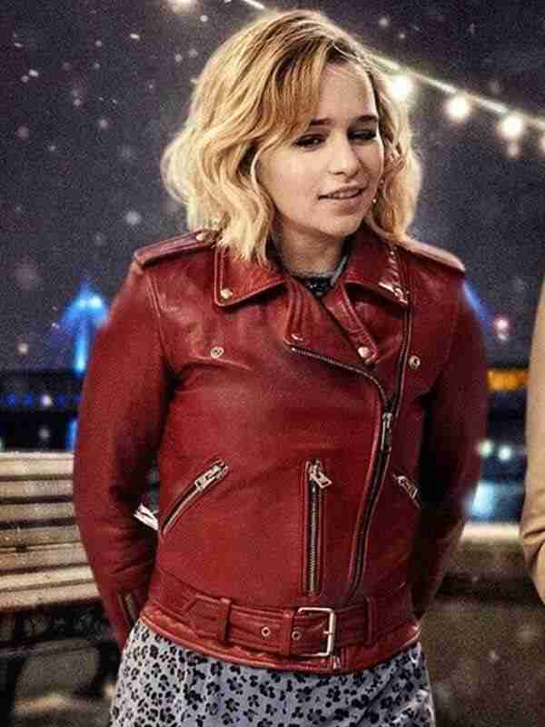 Emilia Clarke Last Christmas Kate Red Jacket