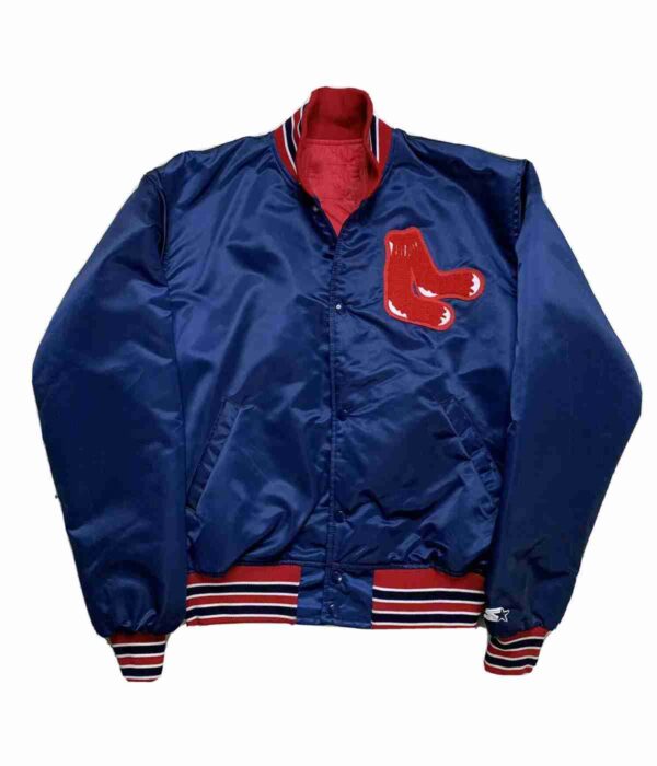 Boston Red Sox Vintage 80’s Satin Blue Jacket