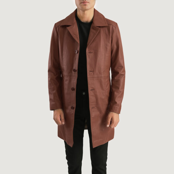 Don Long Brown Leather Coat