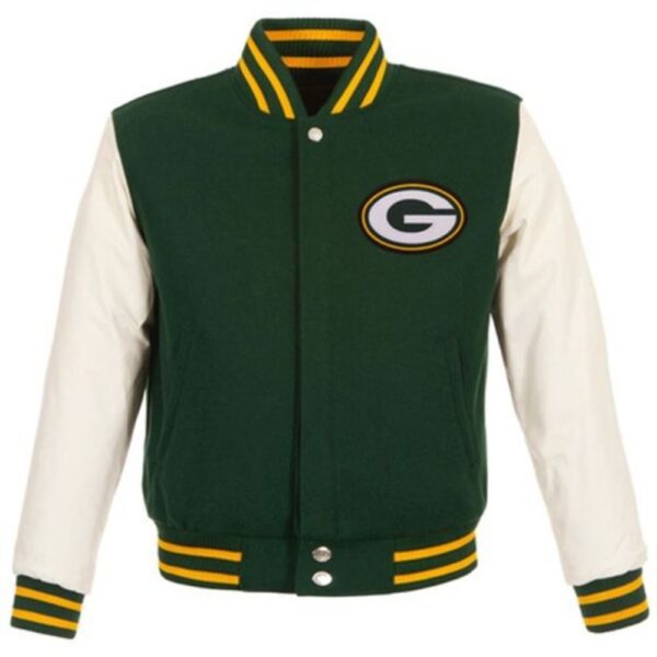 Packers Wool & Leather Varsity Jacket