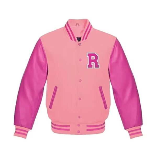 Womens Pink Varsity Jacket