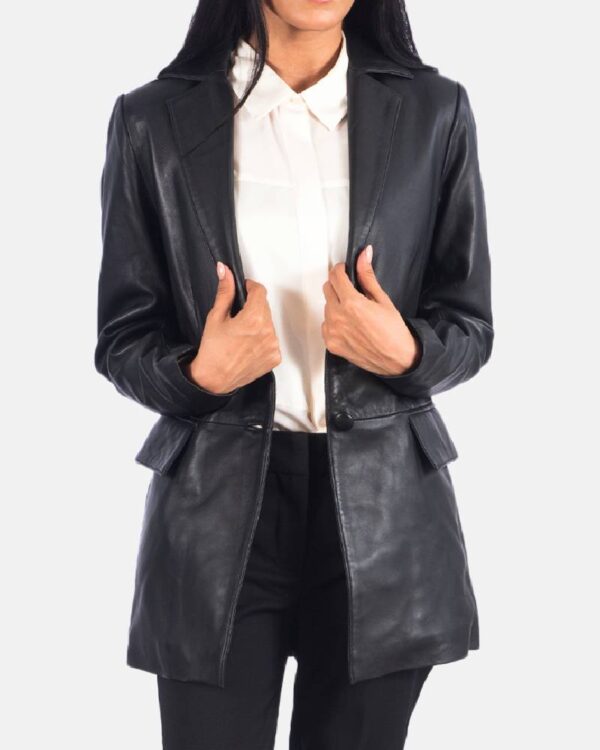 Marilyn Black Leather Blazer