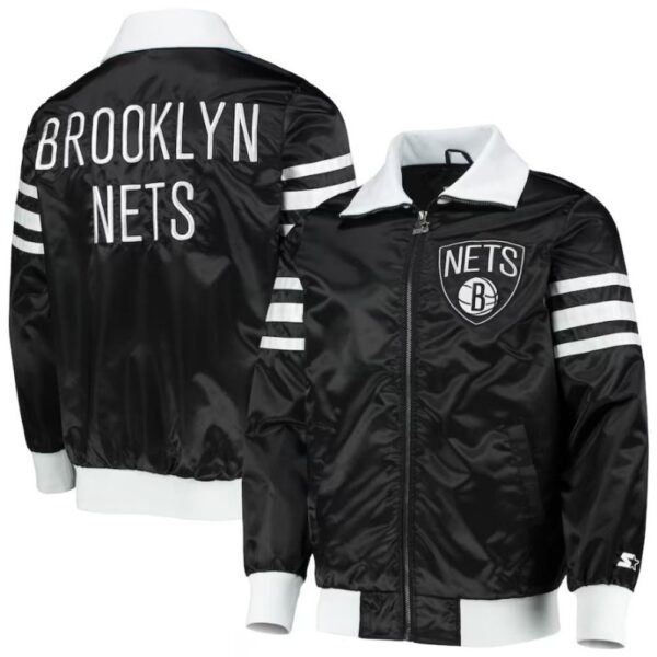 Brooklyn Nets Starter Black Varsity Jacket