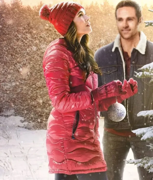 Nicole Graham The Christmas Promise Torrey Devitto Red Puffer Coat