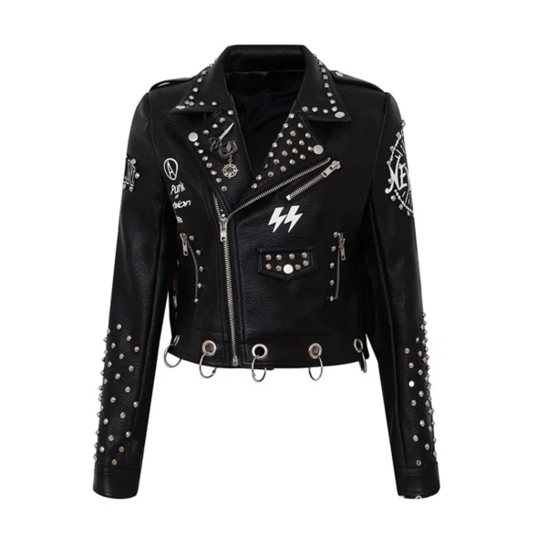 Spring Punk Eyelet Tassel And Rivet Motorcycle Jackets | Free Shipping