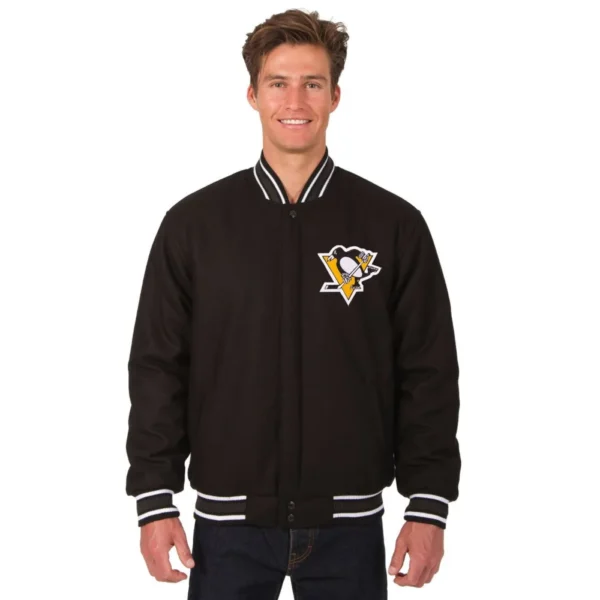 Pittsburgh Penguins Men's One Logo Reversible Wool Jacket