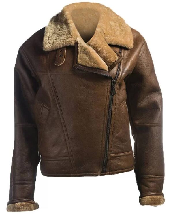 Brown B3 Shearling Leather Jacket