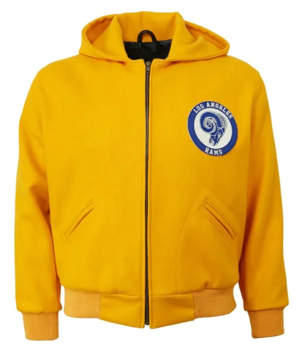 1950 Los Angeles Rams Yellow Hooded Jacket