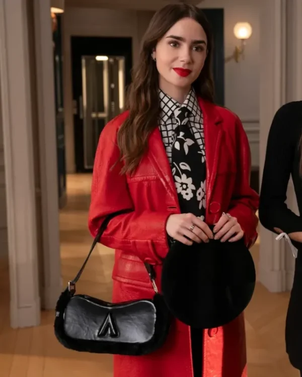 Emily In Paris S04 Lily Collins Red Coat